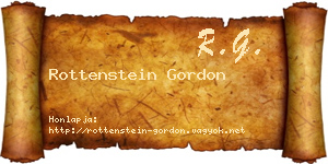 Rottenstein Gordon névjegykártya
